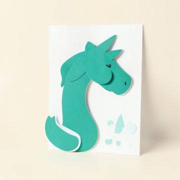 Little Arrow Design Co Unicorn Pool Float Paper Print (synthetic illustration; no displayed measurements)