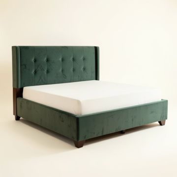 Elberta Upholstered Sleigh Bed (synthetic illustration; no displayed measurements)