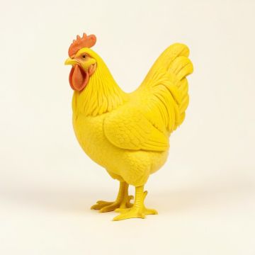 Poteau Proud Chicken Rooster Figurine (synthetic illustration; no displayed measurements)