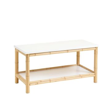 Oak Edge Indoor Bench - White