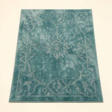 Hagerman Filigree Textured Power Loom Teal Rug (synthetic illustration; no displayed measurements)