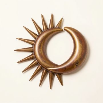 Metal Sun And Moon Wall Décor (synthetic illustration; no displayed measurements)