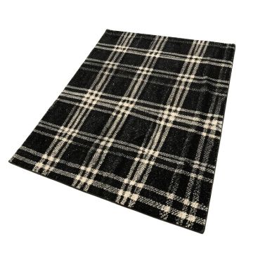 Wiest Plaid Black/Cream Indoor/Outdoor Area Rug