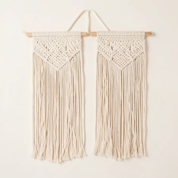 2 Piece Macrame Wall Decor Set (synthetic illustration; no displayed measurements)