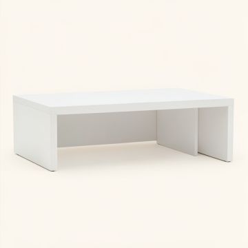 Aspen Crest Desktop Monitor Riser - White (synthetic illustration; no displayed measurements)