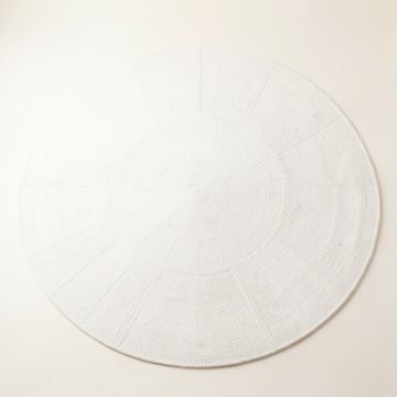 Dawn Branch Round Area Rug - White (synthetic illustration; no displayed measurements)