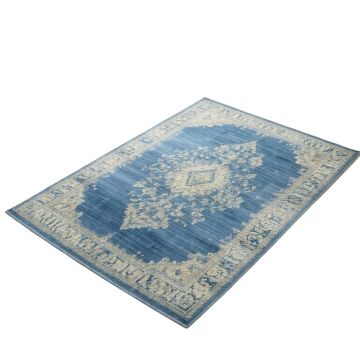 Plums Blue Area Rug