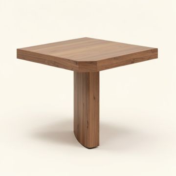 Jaliah Dining Table With Clipped Corner Medium Walnut (synthetic illustration; no displayed measurements)
