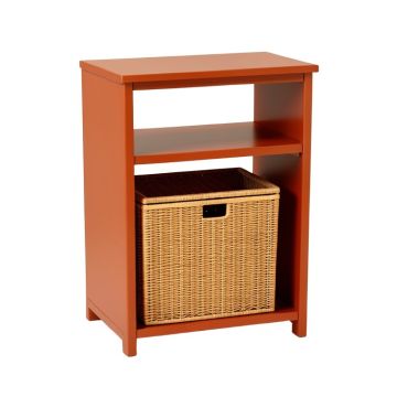 Willow Brook Freestanding Pull-Out Hamper Cabinet - Terracotta