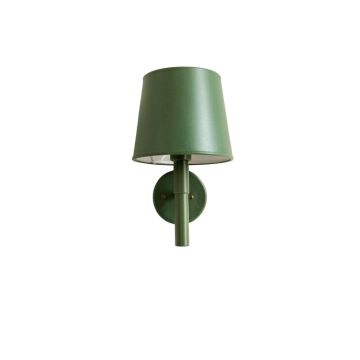 Laurel Branch Wall Sconce Mounted On A Plain Wall - Green