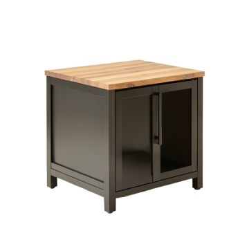 Sereno Kitchen Island With Butcher Block Top