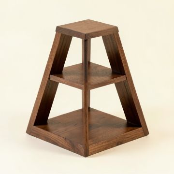 Wood Plant Stand Triangular Plant Shelf 6 Pots Flower Stand Storage Rack (synthetic illustration; no displayed measurements)