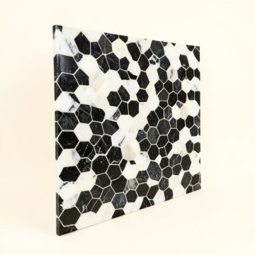 Harrison 6 '' X 6 '' Natural Stone Honeycomb Mosaic Wall & Floor Tile (synthetic illustration; no displayed measurements)