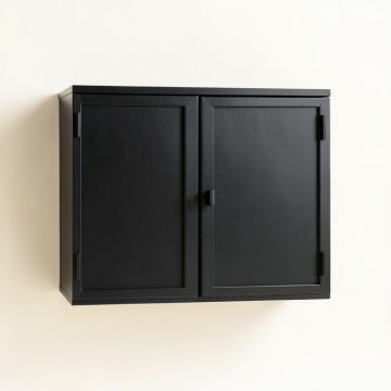 Heath Dale Wall-Mounted Entry Cabinet - Black (synthetic illustration; no displayed measurements)