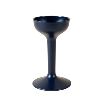 Pine Branch Empty Candle Holder - Navy
