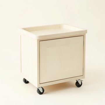 Bay Crossing Empty Rolling Workshop Cart - Ivory (synthetic illustration; no displayed measurements)