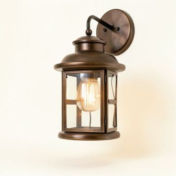 Shinault Oil Rubbed Bronze 1 -Bulb 17.32 '' H Outdoor Hanging Lantern (synthetic illustration; no displayed measurements)