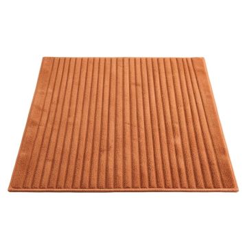 Laurel Edge Bath Mat - Terracotta
