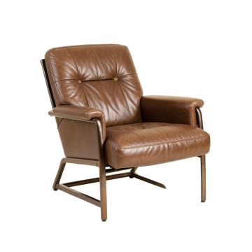 Woodham 30 '' Wide Tufted Top Grain Leather Lounge Chair