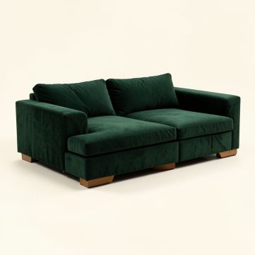 Java 119 '' Wide Velvet Reversible Modular Sofa & Chaise (synthetic illustration; no displayed measurements)