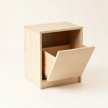 Spruce Crossing Freestanding Pull-Out Hamper Cabinet - Beige (synthetic illustration; no displayed measurements)