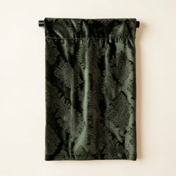 Tudor Applique Damask Sheer Rod Pocket Single Curtain Panel (synthetic illustration; no displayed measurements)