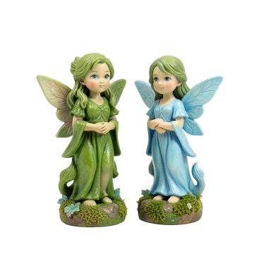 The Forest Fairies 2 Piece Moss Fairy And Skye Fairy Statue Set