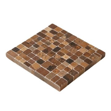 Charm Random Sized Mixed Material Mosaic Tile In Brown