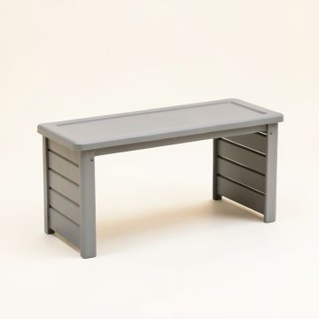 Willow Branch Narrow Outdoor Storage Bench - Gray (synthetic illustration; no displayed measurements)