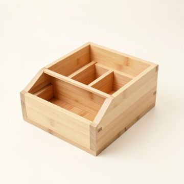 Willow Bluff Empty Coffee-Station Organizer - Beige (synthetic illustration; no displayed measurements)
