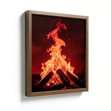 Sky On Fire By Michael Blanchette - Framed Photographic Print On Canvas (synthetic illustration; no displayed measurements)