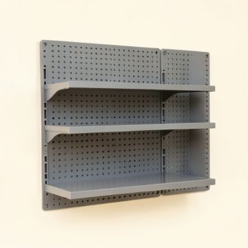 Elm Branch Empty Wall-Mounted Tool Organizer Panel - Gray (synthetic illustration; no displayed measurements)