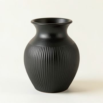 Oak Arc Empty Decorative Vase - Black (synthetic illustration; no displayed measurements)