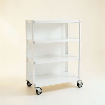 Cedar Crest Empty Rolling Workshop Cart - White (synthetic illustration; no displayed measurements)