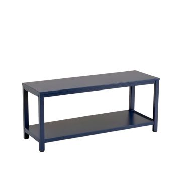 River Bluff Narrow Outdoor Storage Bench - Navy