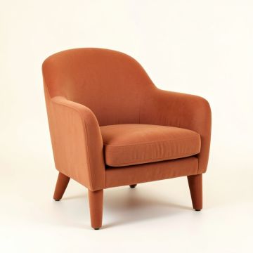 Ridge Dell Upholstered Armchair - Terracotta (synthetic illustration; no displayed measurements)