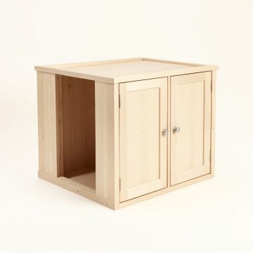 Vale Branch Empty Furniture-Style Litter Enclosure - Beige (synthetic illustration; no displayed measurements)