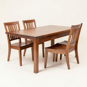 Villani 5 Piece Drop Leaf Solid Wood Dining Set (synthetic illustration; no displayed measurements)