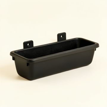 Birch Crest Empty Railing Planter With Integral Brackets - Black (synthetic illustration; no displayed measurements)