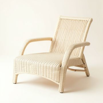 Cove Dell Outdoor Lounge Chair - Ivory (synthetic illustration; no displayed measurements)