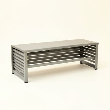 Maple Bend Narrow Outdoor Storage Bench - Gray (synthetic illustration; no displayed measurements)