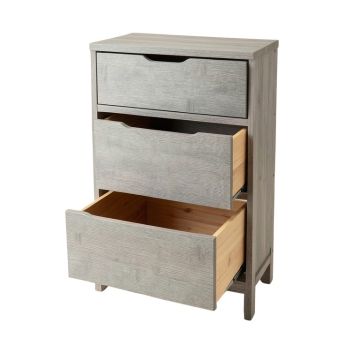 Hill Crest Freestanding Pull-Out Hamper Cabinet - Gray