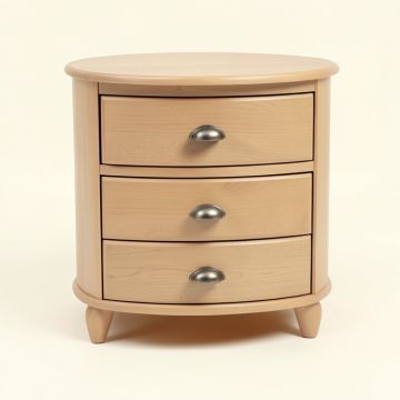 Krish Rounded 3 Drawer Nightstand (synthetic illustration; no displayed measurements)