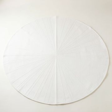 Brook Crest Round Area Rug - White (synthetic illustration; no displayed measurements)