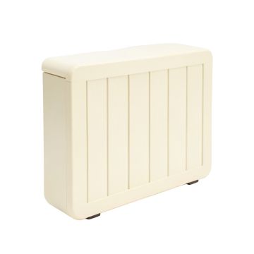 Ash Bluff Narrow Outdoor Storage Bench - Cream