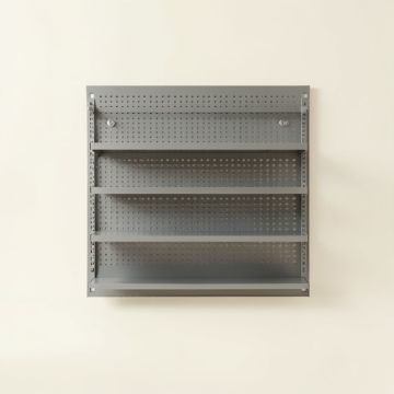 Fern Dell Empty Wall-Mounted Tool Organizer Panel - Gray (synthetic illustration; no displayed measurements)