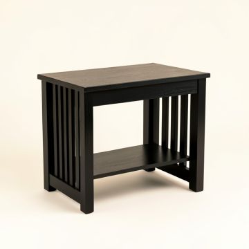 Reed Arc Small Writing Desk - Black (synthetic illustration; no displayed measurements)