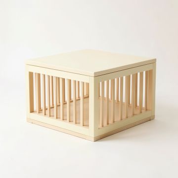 Olive Branch Empty Furniture-Style Pet Crate - Cream (synthetic illustration; no displayed measurements)