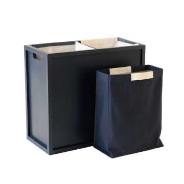 Shore Arc Laundry Sorting Station With Plain Removable Bags - Navy