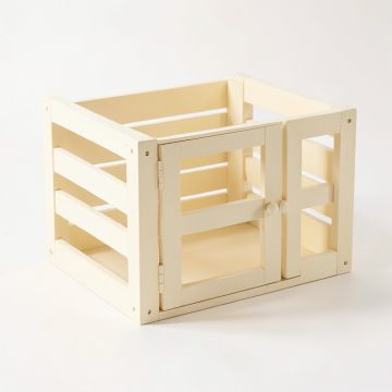Juniper Dell Empty Furniture-Style Pet Crate - Cream (synthetic illustration; no displayed measurements)